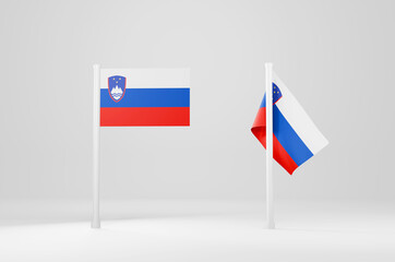 Flag Of Slovenia 3d Illustration Stock Image