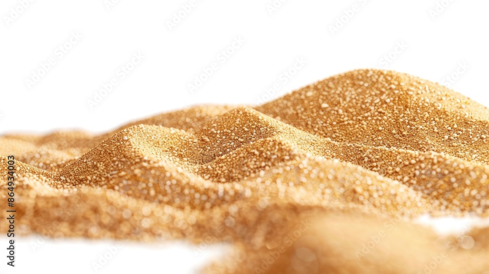 Poster a pile of sand sits on a white surface, providing a simple and clean backdrop for various uses