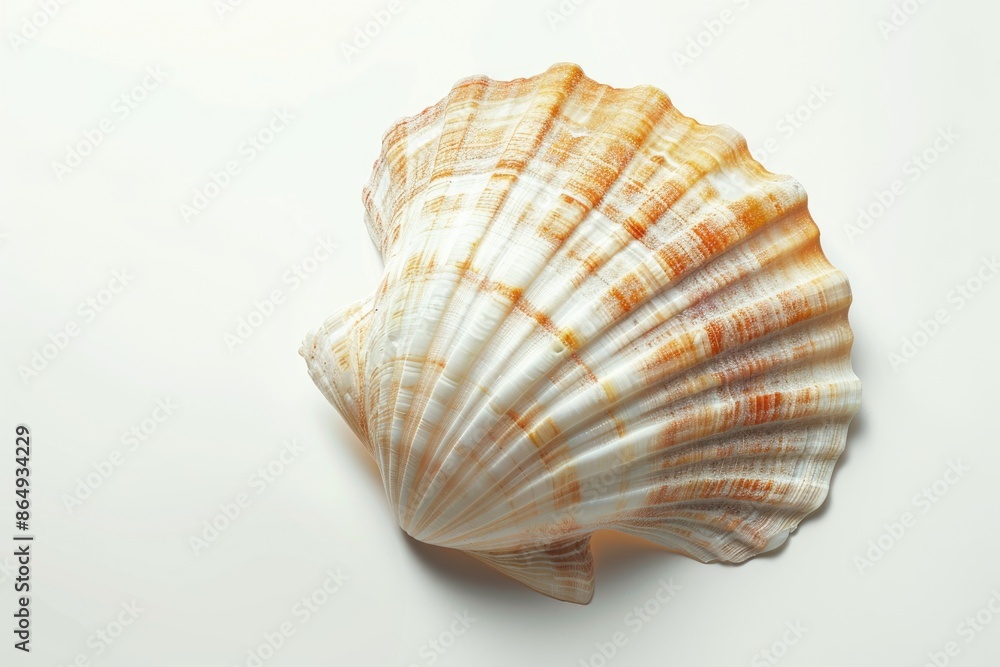 Poster A close-up view of a shell on a white surface
