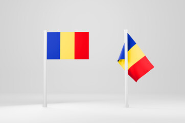 Romania Flag 3d Illustration Stock Image 