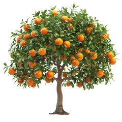 Orange Tree with Ripe Fruit