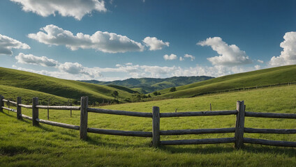 peaceful countryside background with rolling green hills