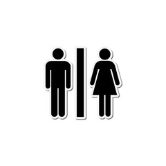 WC or toilet icon isolated on transparent background