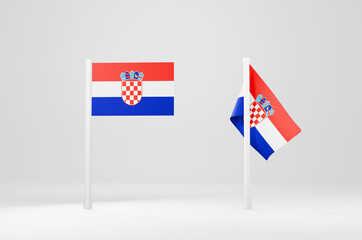 Flag Of Croatia 3d Illustration Stock Image 