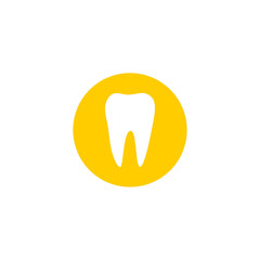 Tooth icon isolated on transparent background