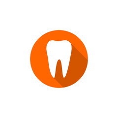 Tooth icon isolated on transparent background