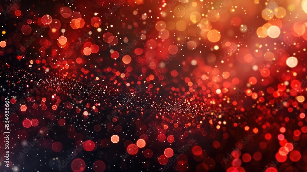 Poster abstract design with red and black colors