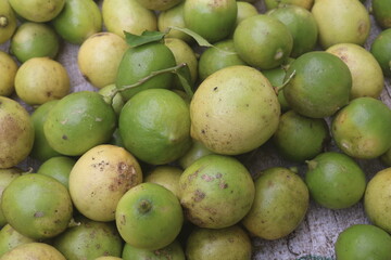 Sour orange is a native tropical fruit that grows and bears fruit in Indonesia