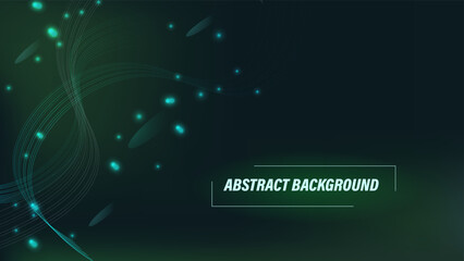 Green abstract background with glowing wave modern and futuristics technology concept. suitable for banner, backdrop, website Bg, covers, and wallpaper