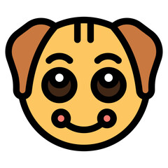 Vector Icon Blush, Dog, Animal, Wildlife, Dog Emoji