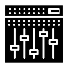 Audio Mixing Vector Glyph Icon Design