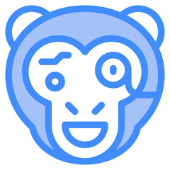 Vector Icon Observer, Monkey, Animal, Wildlife, Pet