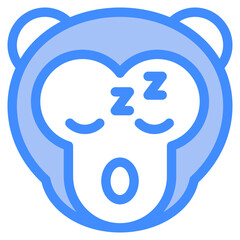 Vector Icon Sleeping, Monkey, Animal, Wildlife, Pet