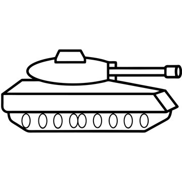 recommend clip art: tank outline coloring book page line art illustration digital drawing