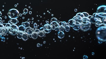A collection of colorful bubbles suspended in mid-air