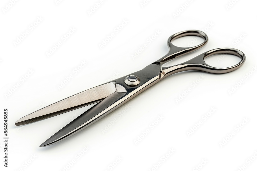 Poster A pair of scissors on a clean white background