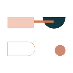 Geometric shape illustration recolorable vector element