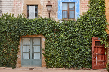 Picturesque medieval stone village of Peratallada. Costa Brava. Catalonia, Spain