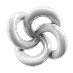 loop of glass isolated on white background