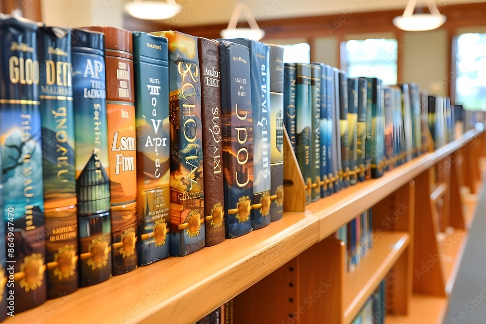 Poster library display featuring books with strong themes of aversion and conflict