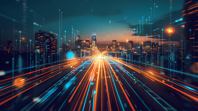 A digital transformation roadmap with key milestones and objectives, highlighting the process of integrating technology into traditional business models, Digital transformation strategy concept