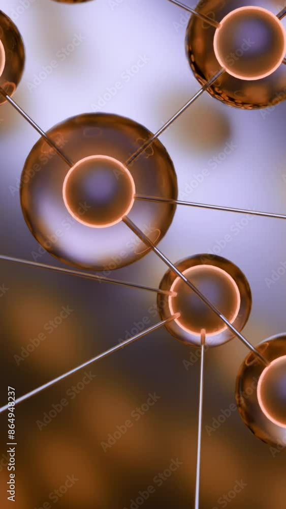 Aufkleber concept of global communication and network. design. spinning field of connected dots.