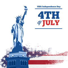 Obraz premium Celebrate American Independence Day with Pride and Patriotism