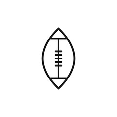 Sports Rugby Ball Icon for Athletic Gear