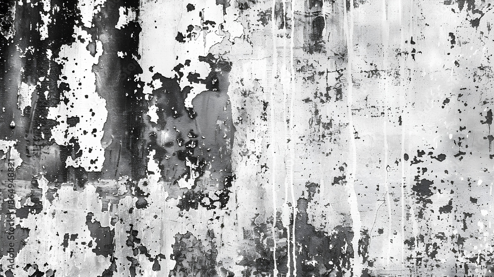 Wall mural Abstract grunge black and white distressed texture background