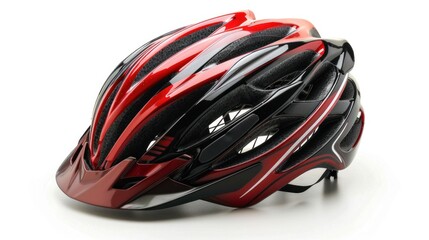 A bike helmet isolated on a white background