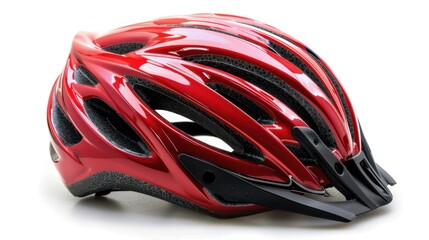 A bike helmet isolated on a white background