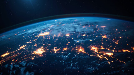illustration around the world covered by internet network