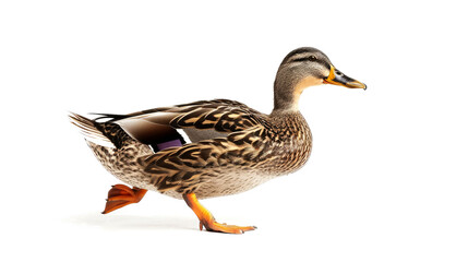 Obraz premium duck walk and run isolated on white background