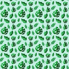 vector summer leaf pattern background