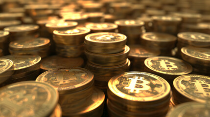 Bitcoin background, cryptocurrency concept