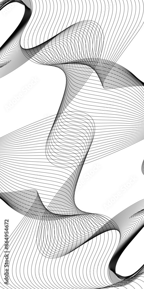 Poster abstract wavy grey stream element for design on transparent background isolated. wavy white and grey