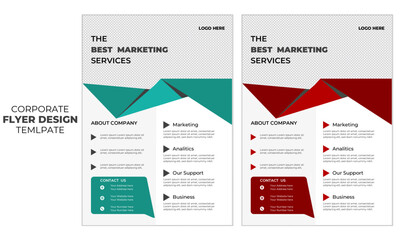 Creative Modern minimal Flyer template design with multiple color variation.