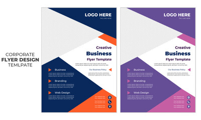 Creative Modern minimal Flyer template design with multiple color variation.