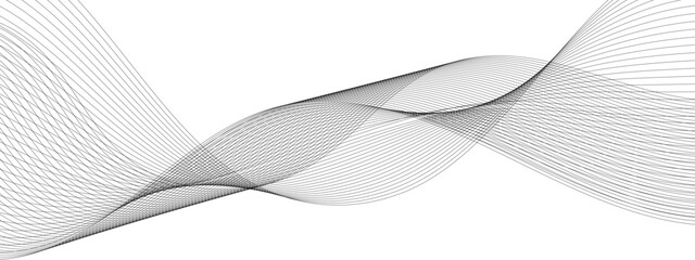 Abstract wave and curved blend lines on transparent background. Sound, music, volume background. Design for brochure, flyer, banner, template, wallpaper background and many more.