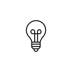 Simple bulb line icon. Stroke pictogram. Vector illustration isolated on a white background. Premium quality symbol. Vector sign for mobile app and web