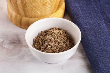 Zeera seeds in the bowl