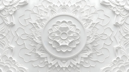 3d ceiling wall elegant luxury home decorative wedding mandala background,generative ai