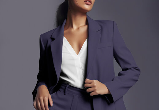 Women Blouse And Suit Mockup With Generative AI