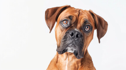 Obraz premium A brown dog with a sad expression on its face Life is difficult