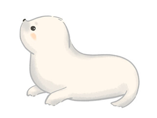 かわいいアザラシのイラスト