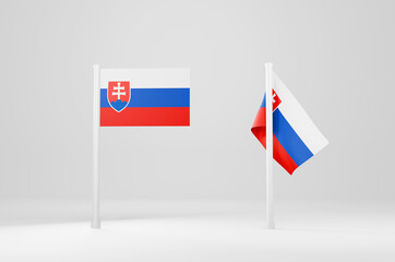 Flag Of Slovakia 3d Illustration Stock Image