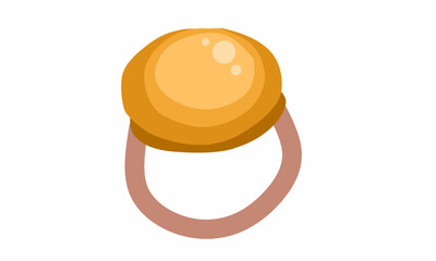 Wedding ring design illustration. Flat design.