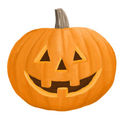 Jack-o'-lantern png, aesthetic illustration, transparent background