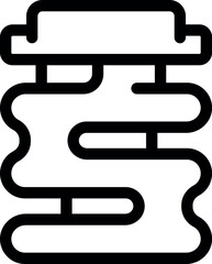 Plumbing system icon representing the network of water pipes connecting in a residential or commercial building