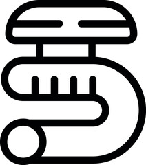 Aqua park water tube pipe is waiting for tourists to have fun sliding down to the pool on hot summer day